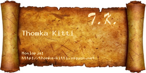 Thomka Kitti névjegykártya